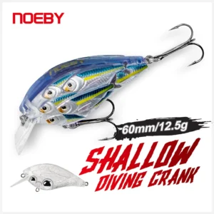 NOEBY Crankbait Fishing Lures 60mm 12.5g Sound Floating Wobblers Jerkbait Artificial Hard Bait for Bass Trout Carp Fishing Lure